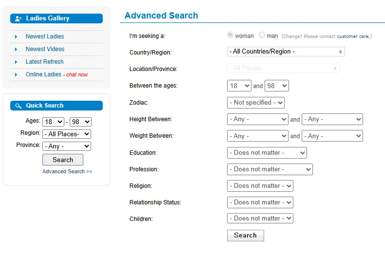 Advanced Search Filters
